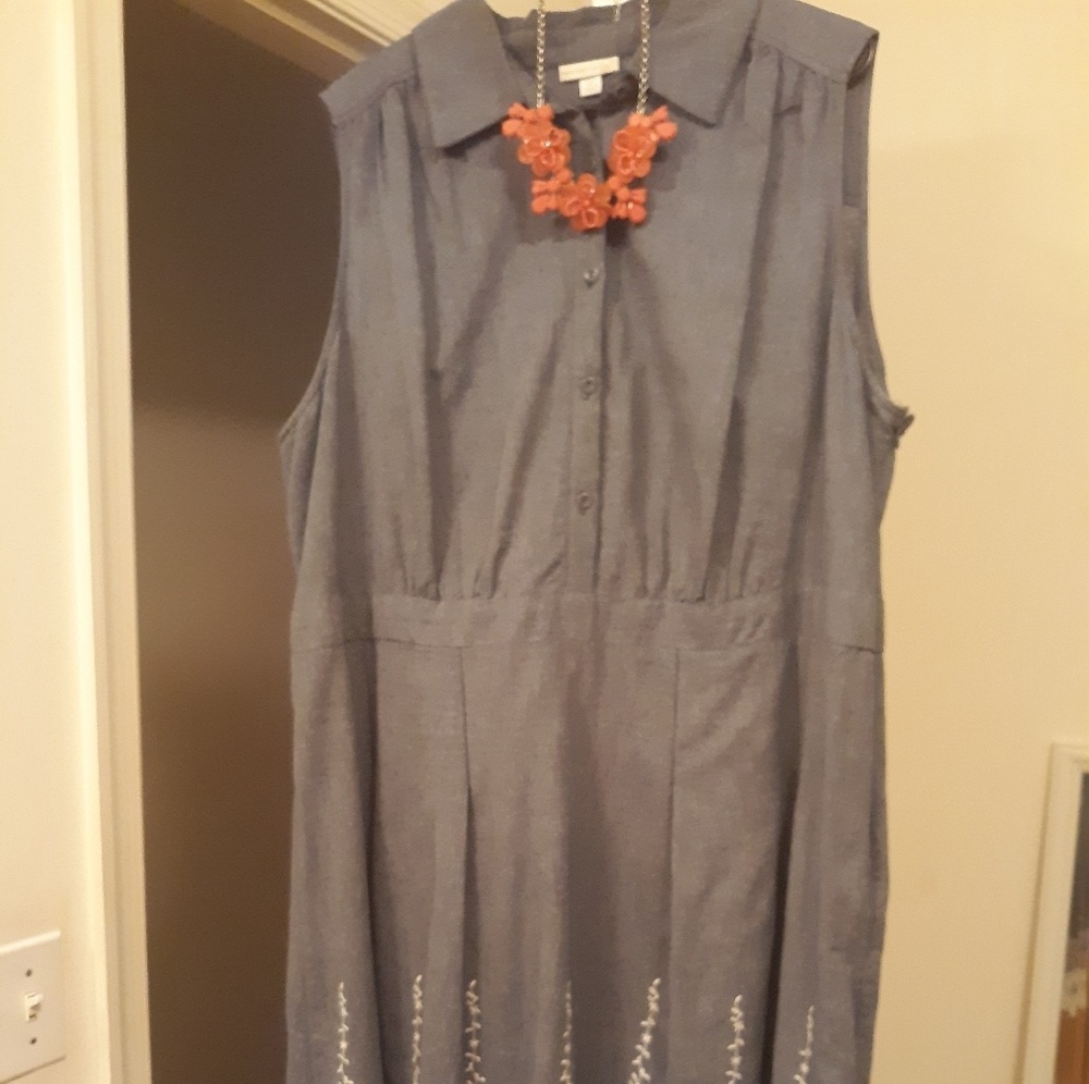 Dress Barn Chambray Dress Size 20